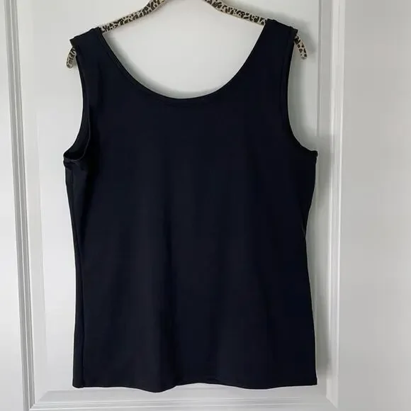 Investments 3/4 Sleeve Geometric Design Cardigan and Black Knit Tank, Ladies XL - Picture 9 of 12